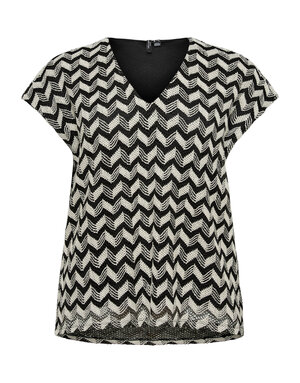Vero Moda Curve VMCTIKKA CS V-NECK TOP JRS CUR