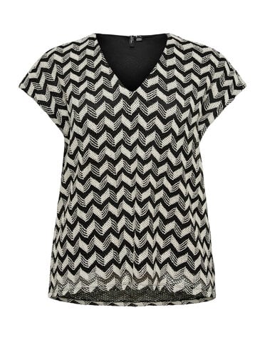 Vero Moda Curve VMCTIKKA CS V-NECK TOP JRS CUR