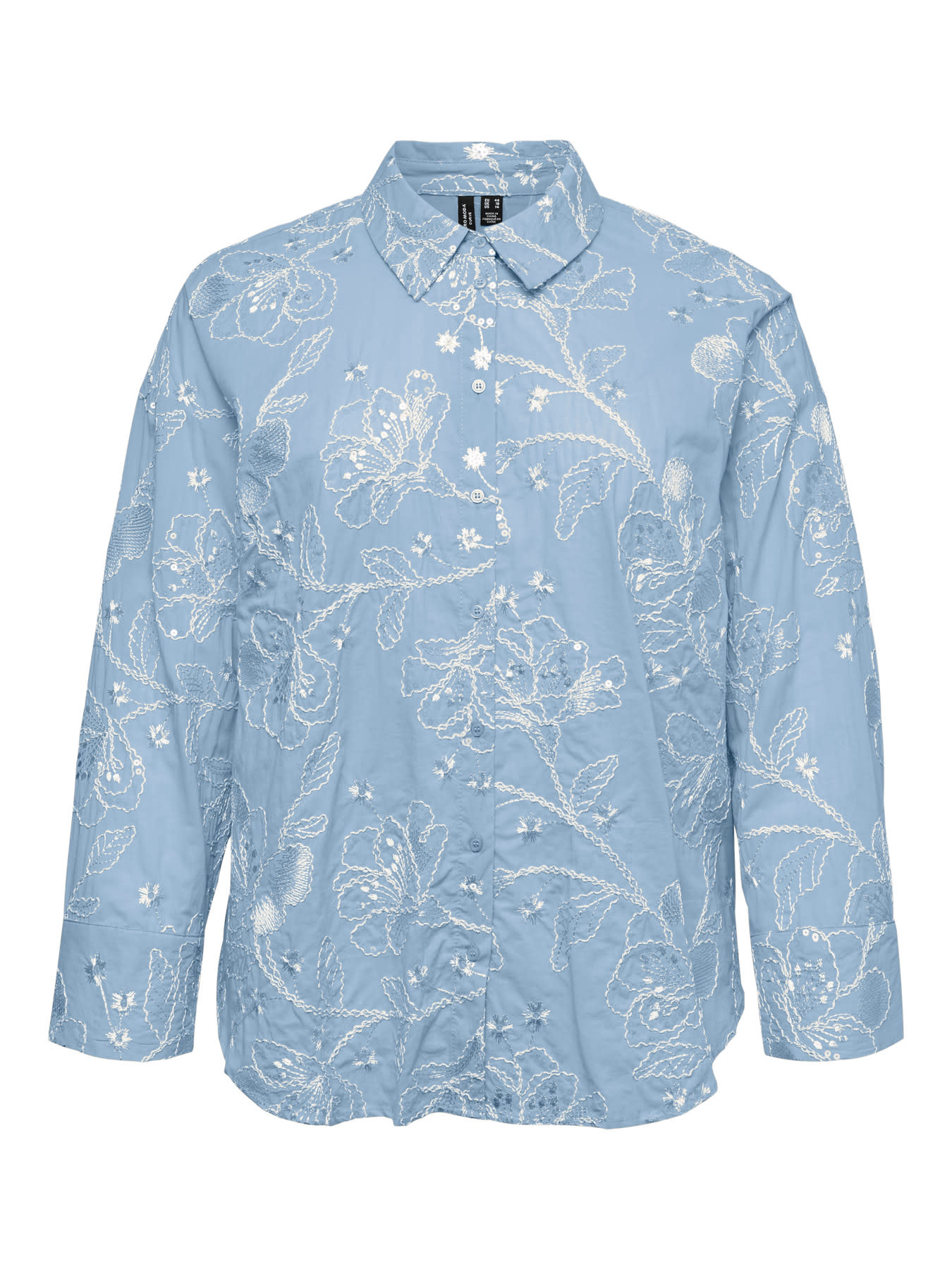 Vero Moda Curve VMCSHINE LS SHIRT WVN CUR (2 KLEUREN)