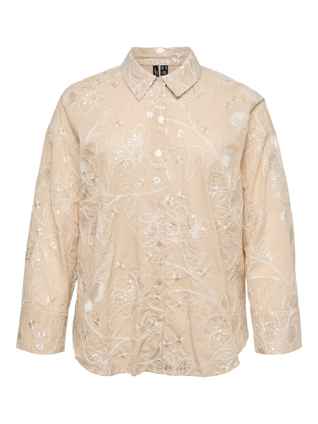 Vero Moda Curve VMCSHINE LS SHIRT WVN CUR (2 KLEUREN)