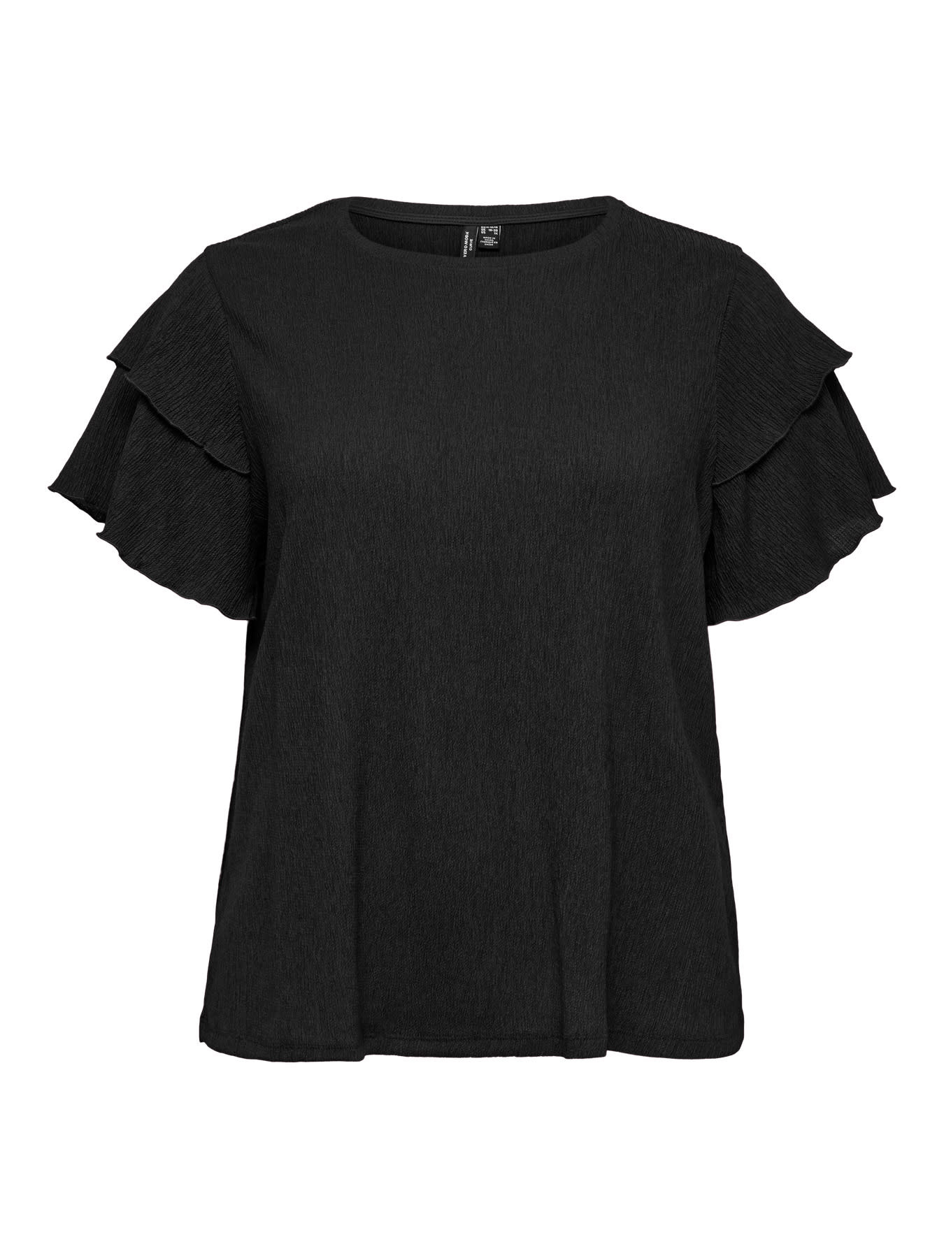 Vero Moda Curve VMCAMANDA SS O-NECK TOP JRS CUR (2 KLEUREN)