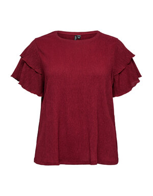 Vero Moda Curve VMCAMANDA SS O-NECK TOP JRS CUR (2 KLEUREN)