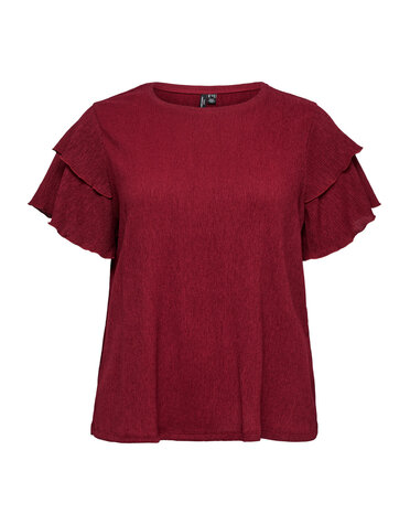 Vero Moda Curve VMCAMANDA SS O-NECK TOP JRS CUR (2 KLEUREN)