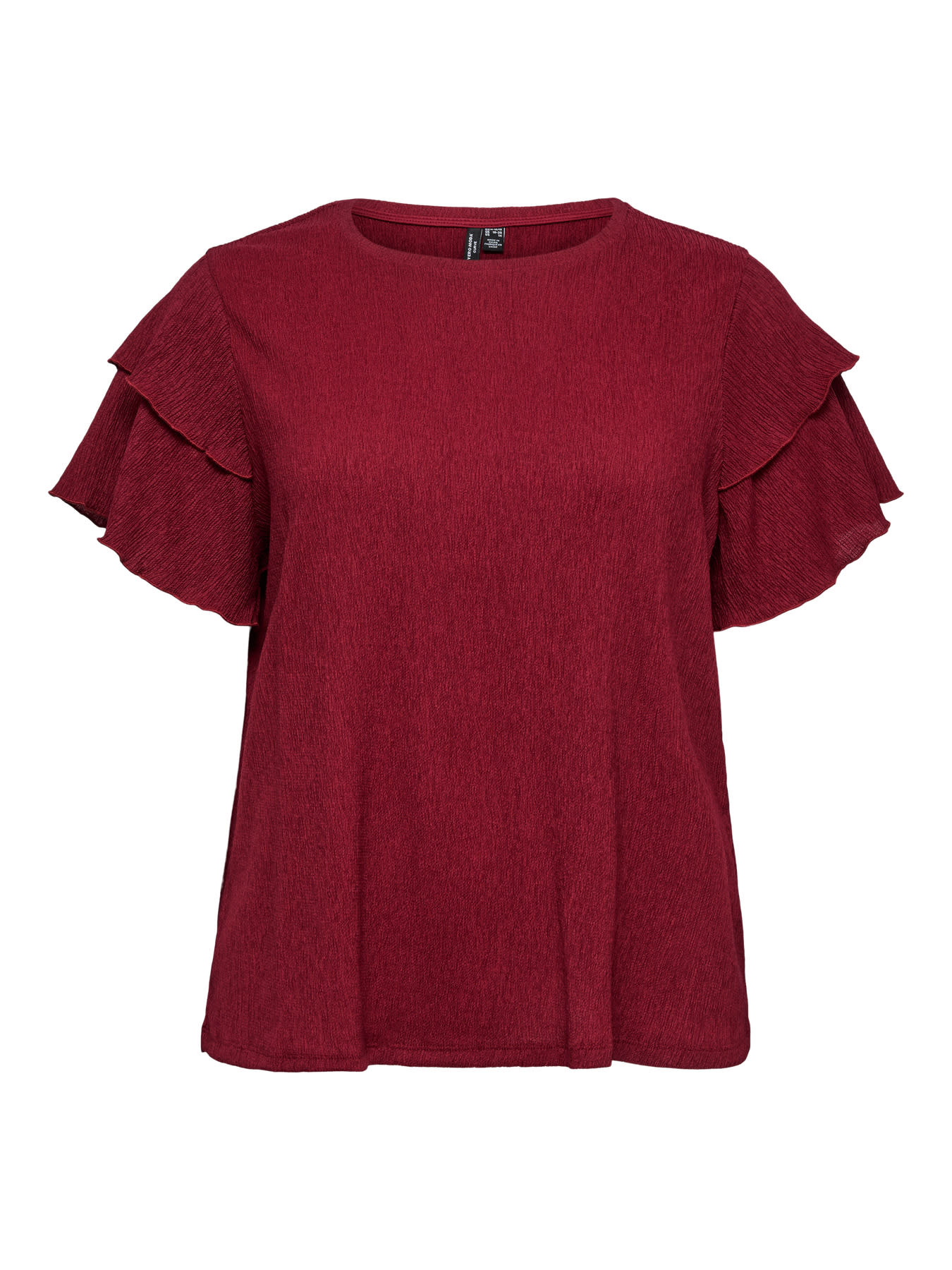 Vero Moda Curve VMCAMANDA SS O-NECK TOP JRS CUR (2 KLEUREN)