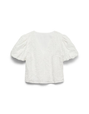 Vero Moda Curve VMCANN EMB SS TOP WVN LCS CUR