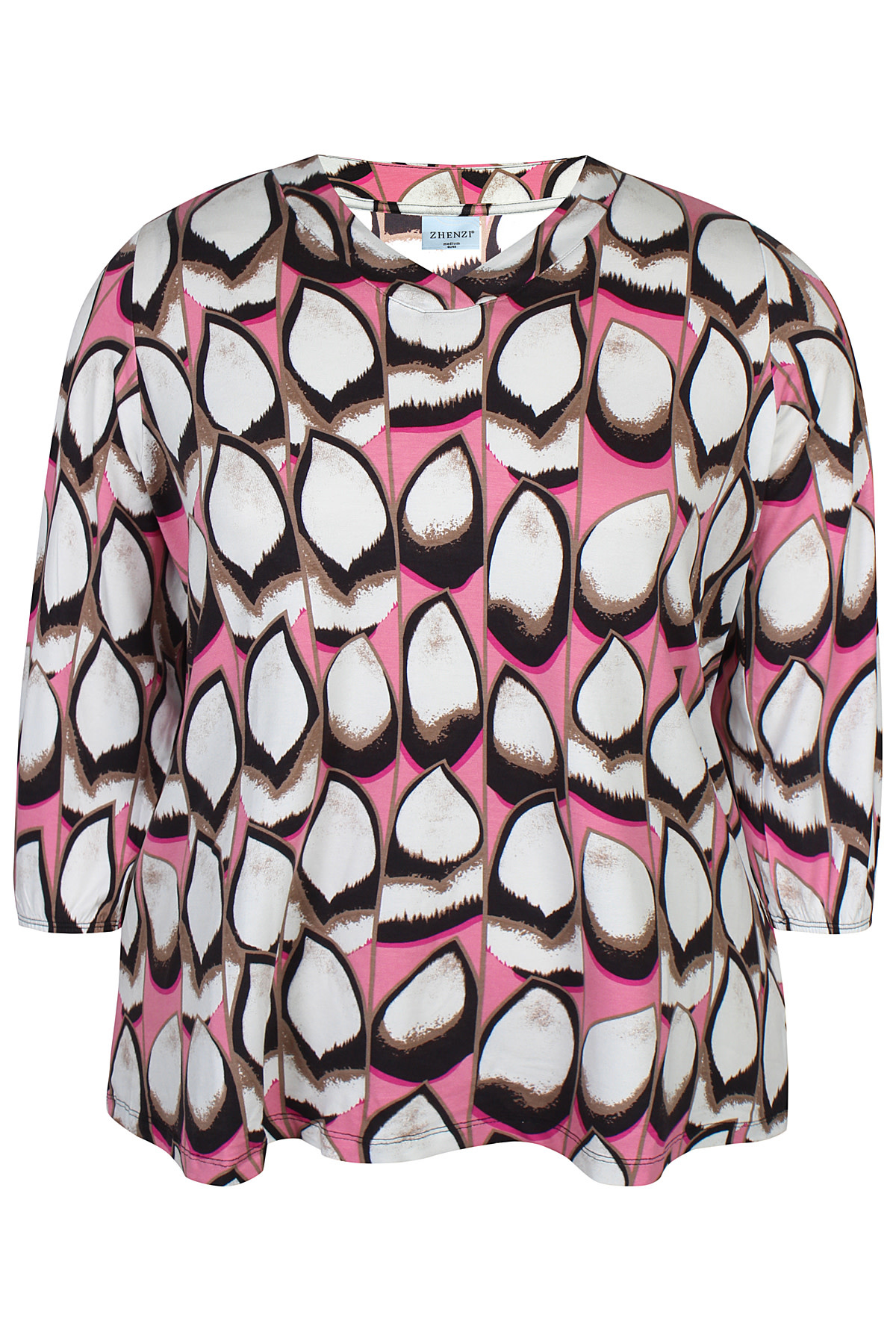 Zhenzi Zh-Sylva 1260-Blouse 3/4 (2 Kleuren)