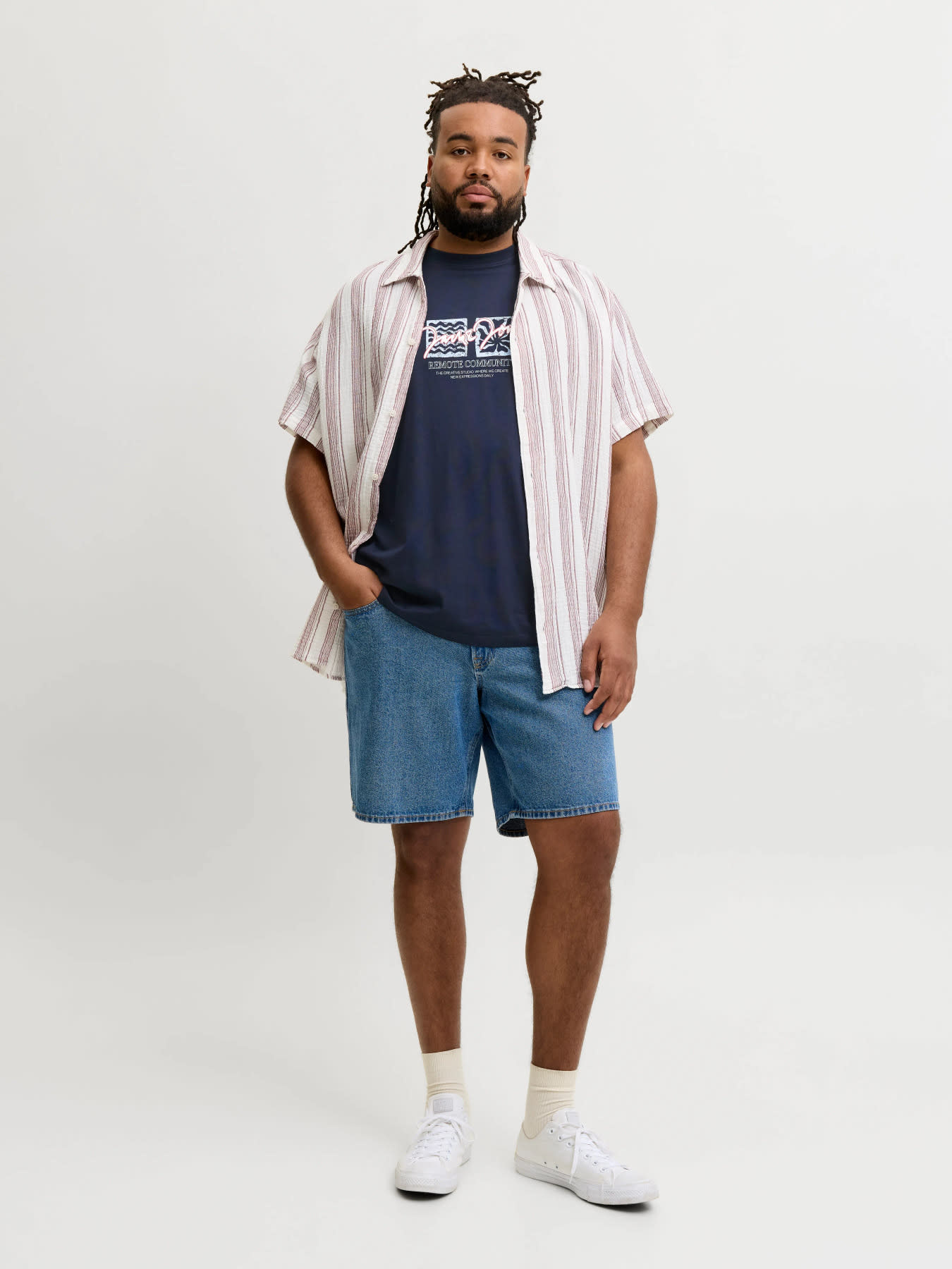 JACK&JONES PLUS JORRIVIERA FRONT TEE SS CN FST PLS