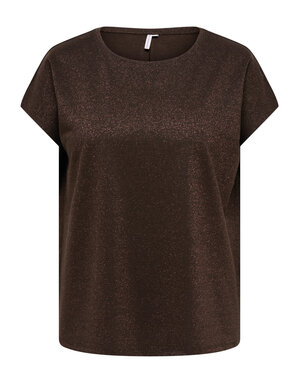 ONLY CARMAKOMA CARMOSTER GLITTER S/S TOP JRS NOOS