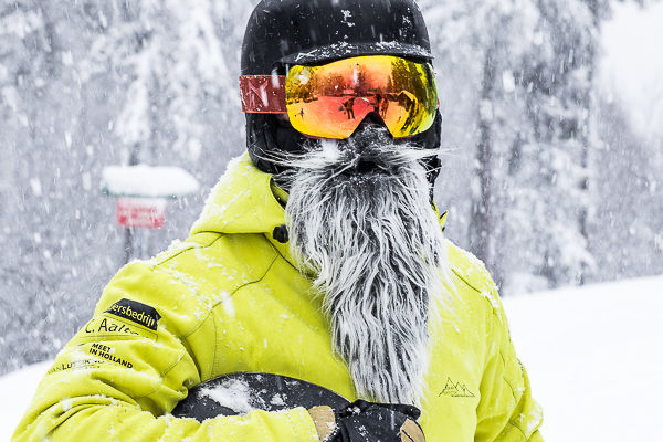 Bearded on the slopes