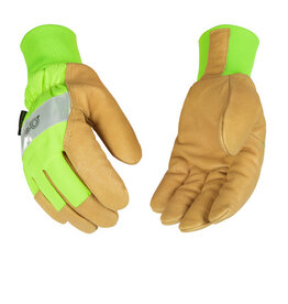 Kinco 1939KW Reflective cold weather gloves yellow green
