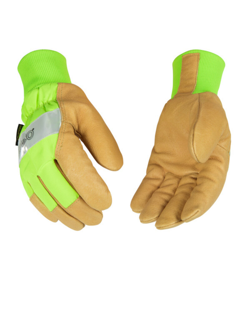 Kinco 1939KW Reflective cold weather gloves yellow green