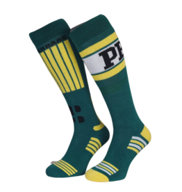 Poederbaas CHAM SKI SOCKS IN GREEN AND YELLOW