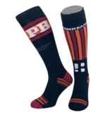 Poederbaas ANTON SKI SOCKS IN BLACK & RED