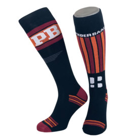 Poederbaas ANTON SKI SOCKEN IN SCHWARZ & ROT