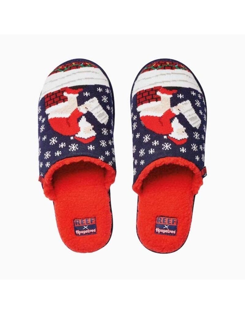 Reef Elves Santa Log Slippers
