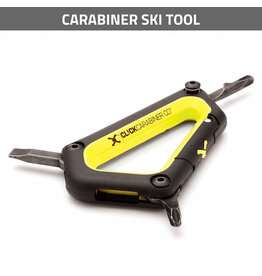 Click Carabiners Multi Ski Tool yellow