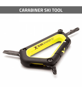Click Carabiners Multi Ski Tool geel