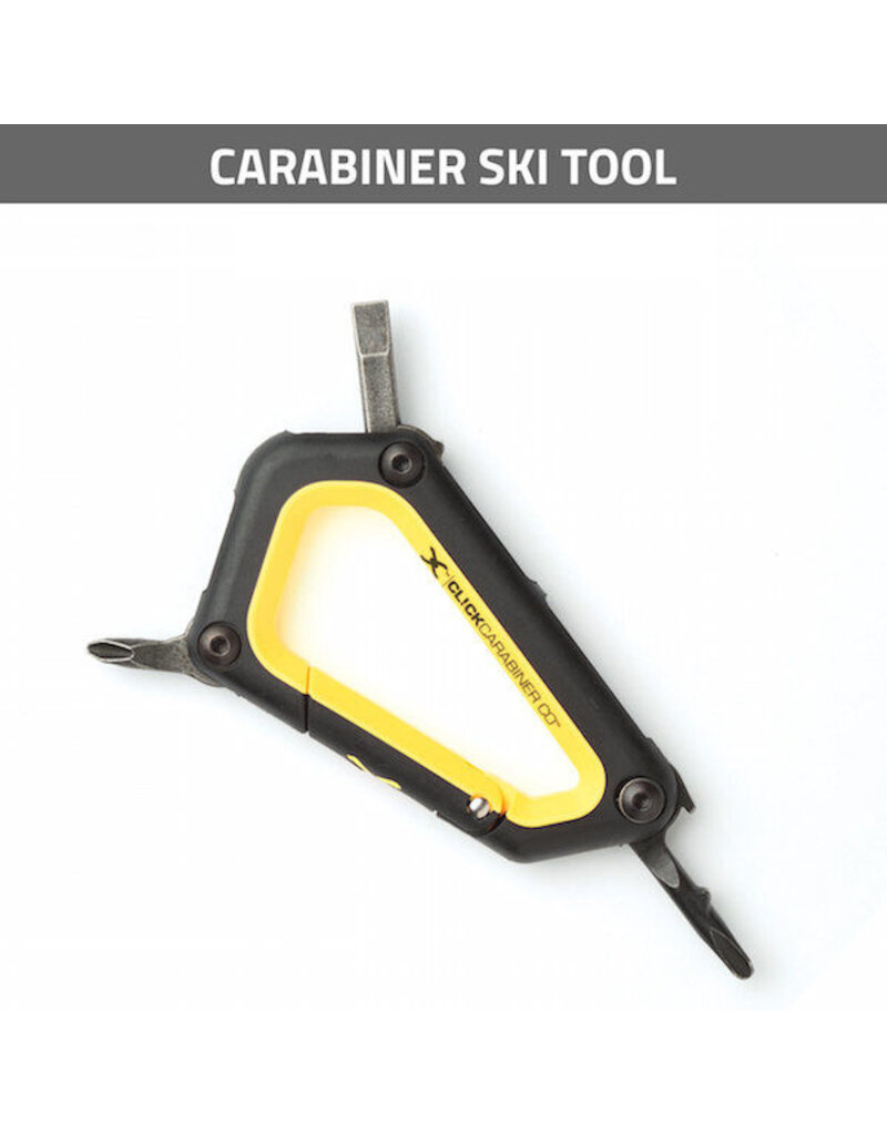 Click Carabiners Multi Ski Tool yellow
