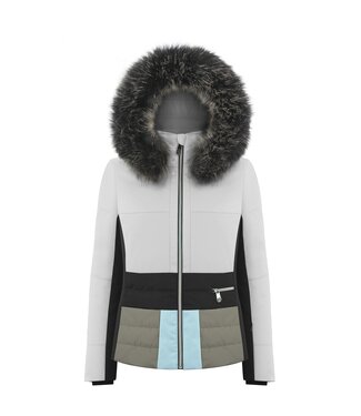 DAMES SKI-JAS - WIT/VEELKLEURIG