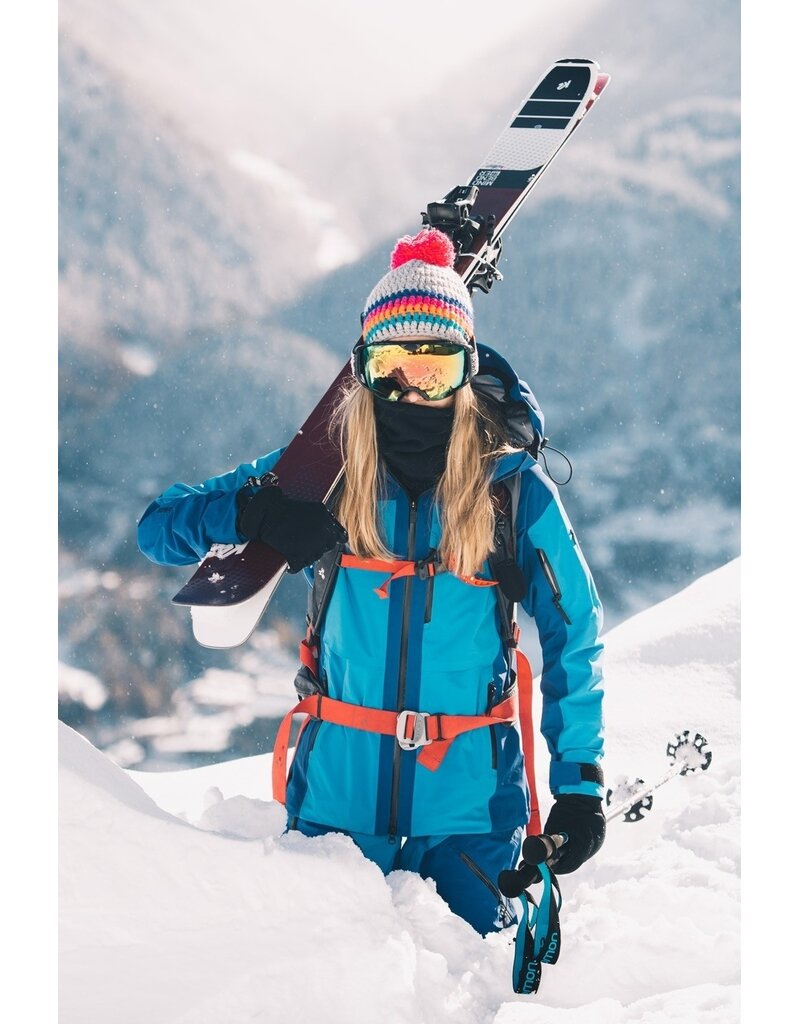 Bunter Hut - grau / pink / orange / blau