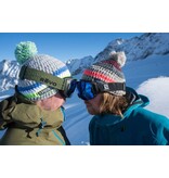Ski hat - crochet hat - Beanie gray, green, white and blue - men