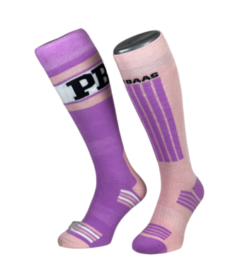 Poederbaas SWEDISH SKI SOCKS IN ROZE & PAARS