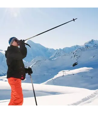 Komperdell Après Skistokken zwart-rood / Alpine Schnapsstock