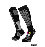 Ski socks 2-pack black