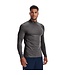 UA CG Armour Fitted Mock // Light Heather // Zwart