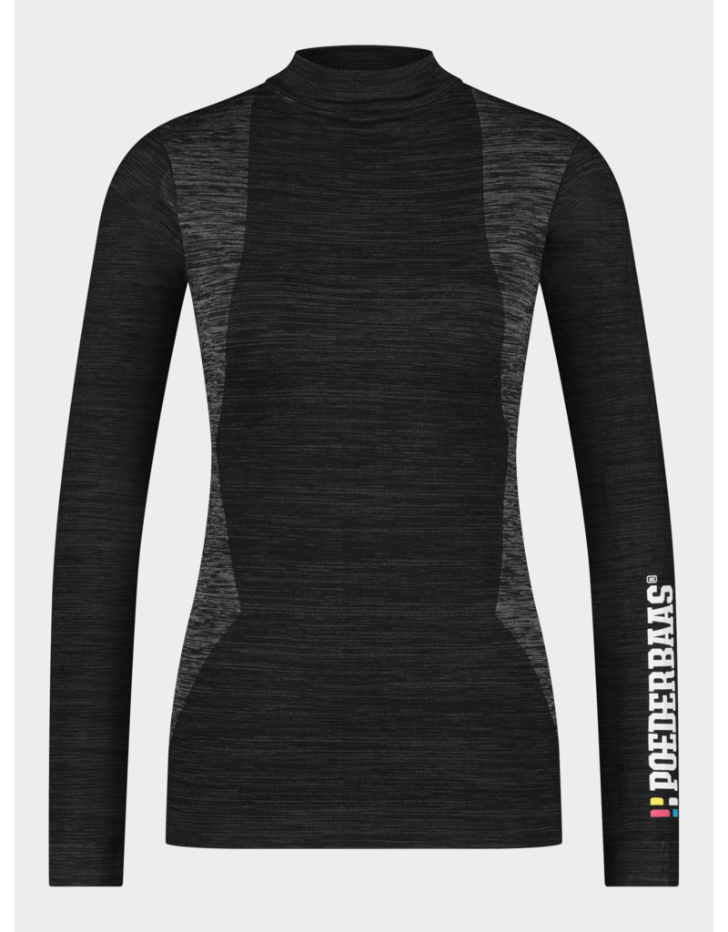 Technisch Thermo Shirt Lange Mouw - Dames - Zwart