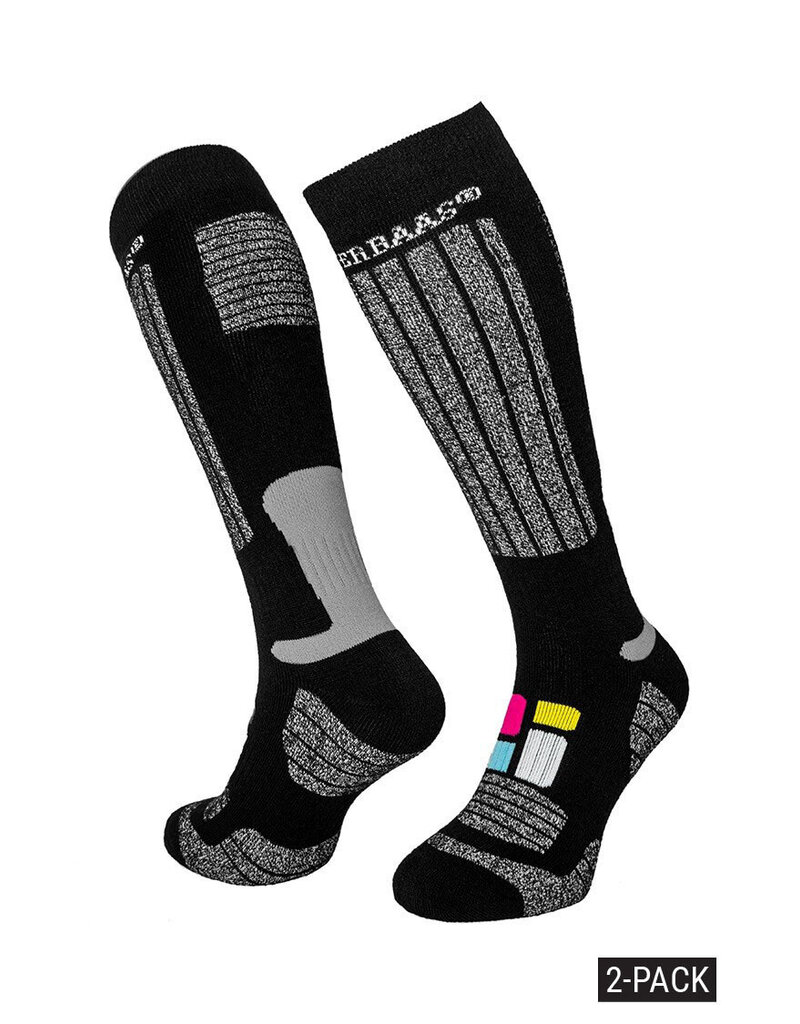 Ski socks 2-pack black