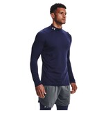 UA CG Armour Fitted Mock // Donker Blauw // Wit