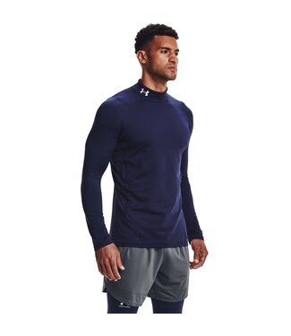 UA CG Armour Fitted Mock // Donker Blauw // Wit
