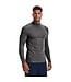 UA CG Armour Fitted Mock // Light Heather // Zwart