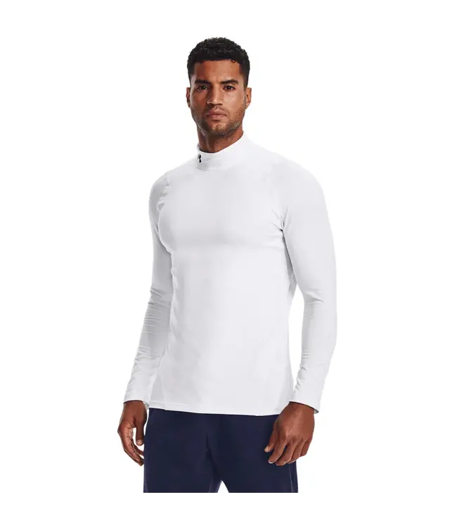 UA CG Armour Fitted Mock-Wit / / Zwart