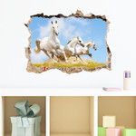 Alta Stickers 3d Muursticker Witte Paarden