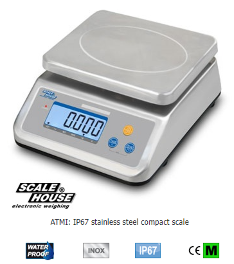 Dini Argeo Dini Argeo ATMI RVS Compacte Weegschaal Dini Argeo Dini Argeo ATMI RVS Compacte Weegschaal