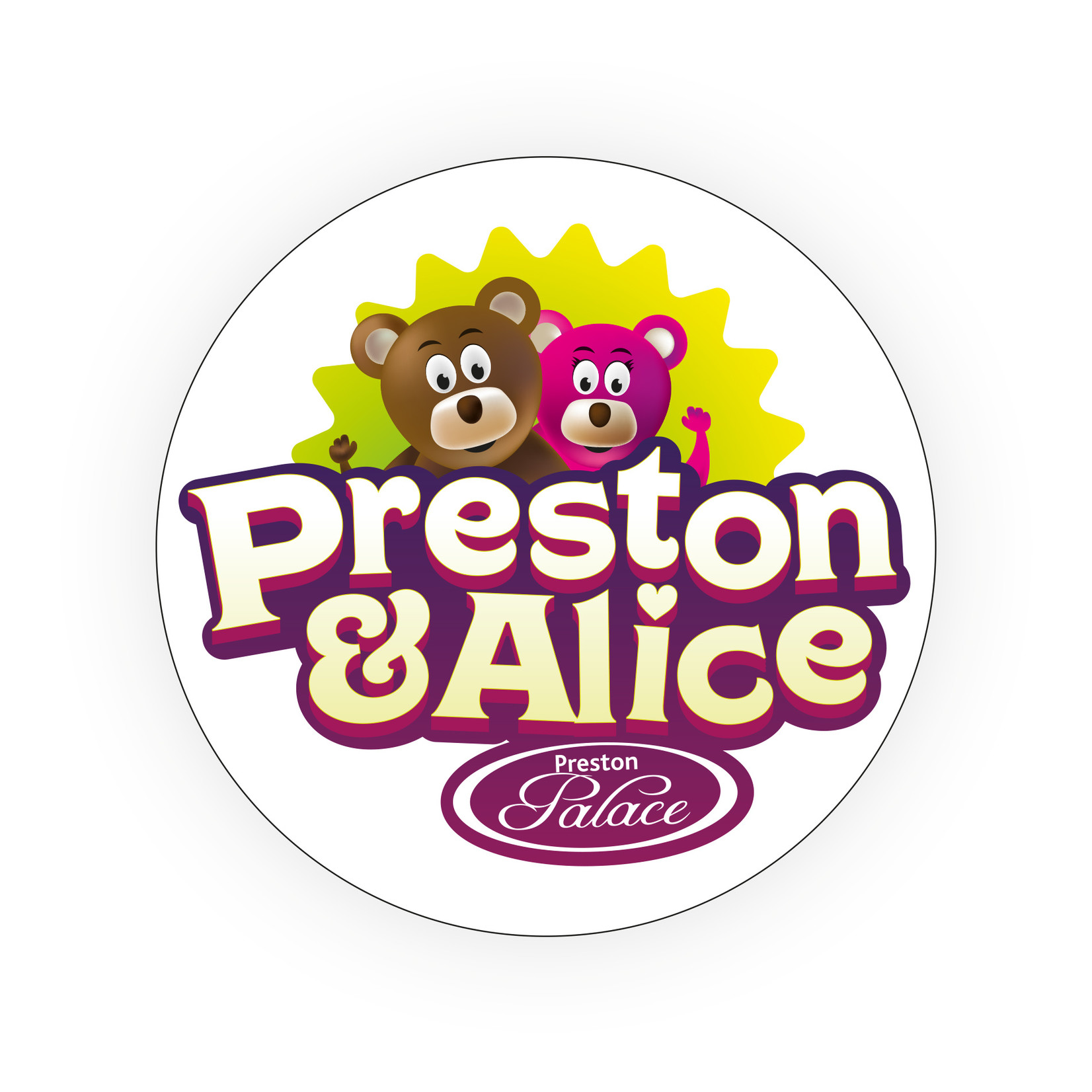 Sticker groot Preston & Alice