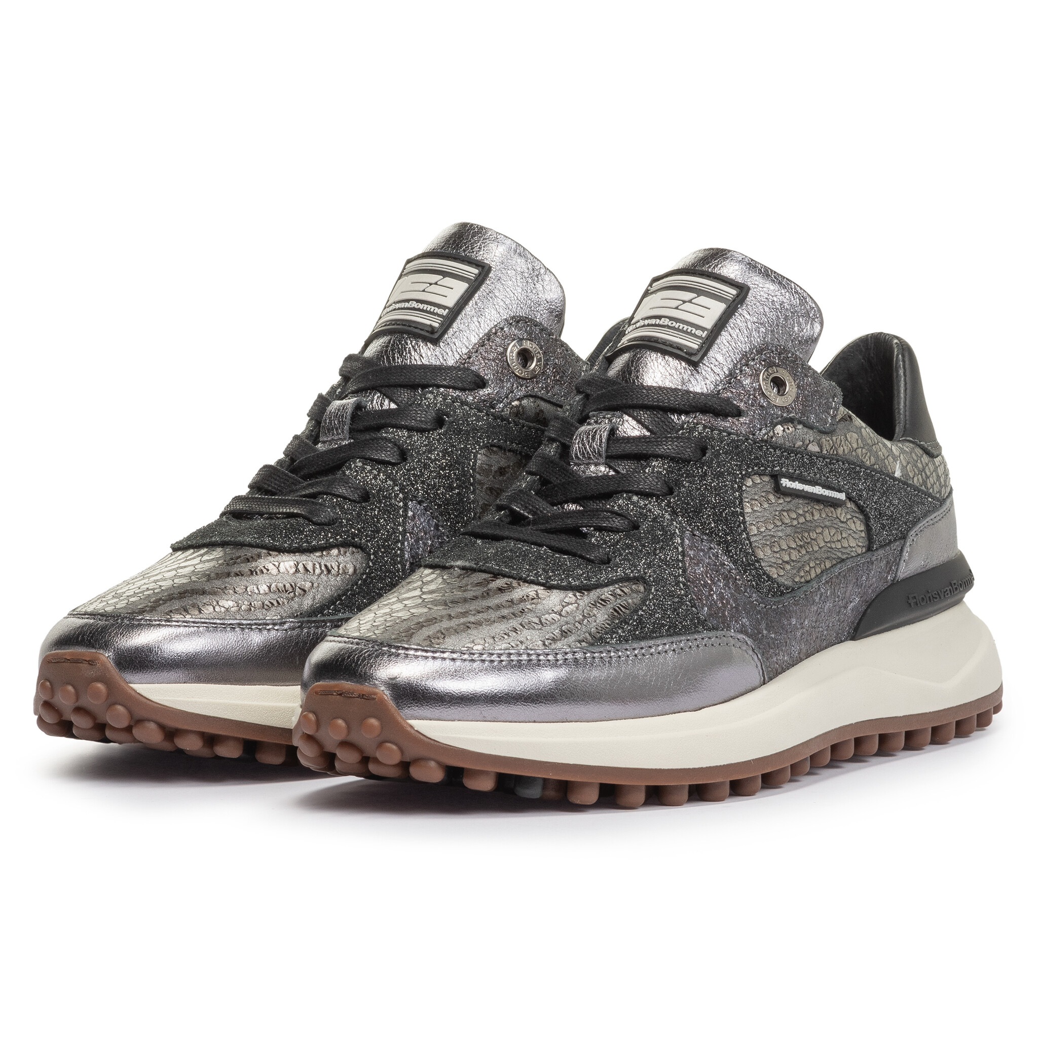 Floris Van Bommel Dames Sneakers Silver 10094 90 01 Floris Van Bommel Dames Sneakers Silver 10094 90 01