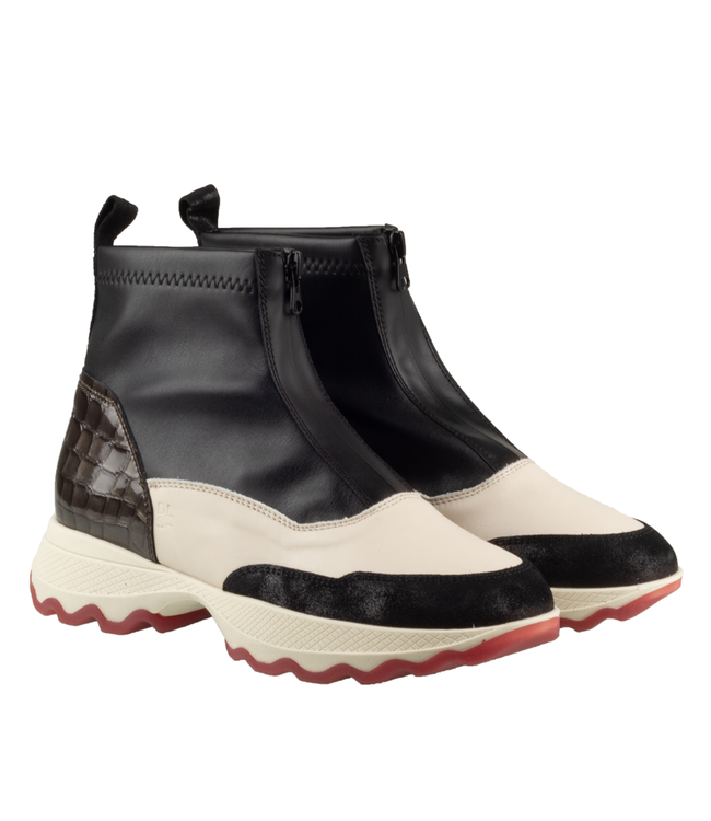 DL Sport | Dames | Korte Laarzen |  Zwart / Wit (6346 02)