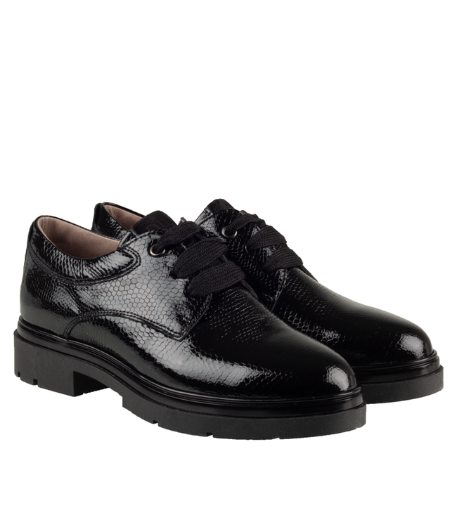 DL Sport | Dames | Veterschoenen | Zwartlak (5923 0D)