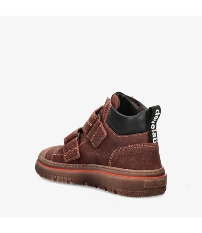 Develab | Jongens | Klittenbandschoenen | Dark Brown (41011 737)