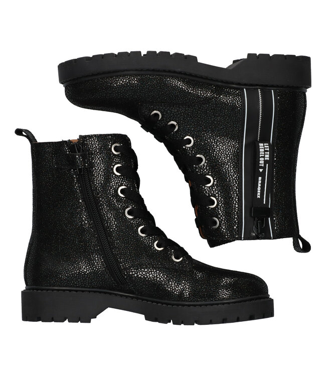 Braqeez | Meisjes | Veter Boots | Black (424771-989)