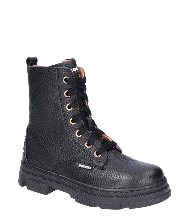 Braqeez | Meisjes | Veter Boots | Black (424751-589)
