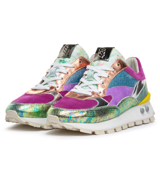 Floris van Bommel Dames | Dames | Sneakers | Green Combi (10098-59-01)