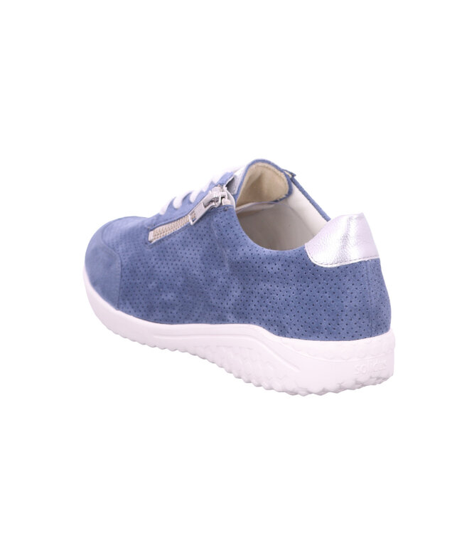 Solidus | Dames | Veterschoenen | Jeans / Zilver (60003 - 80385  K)
