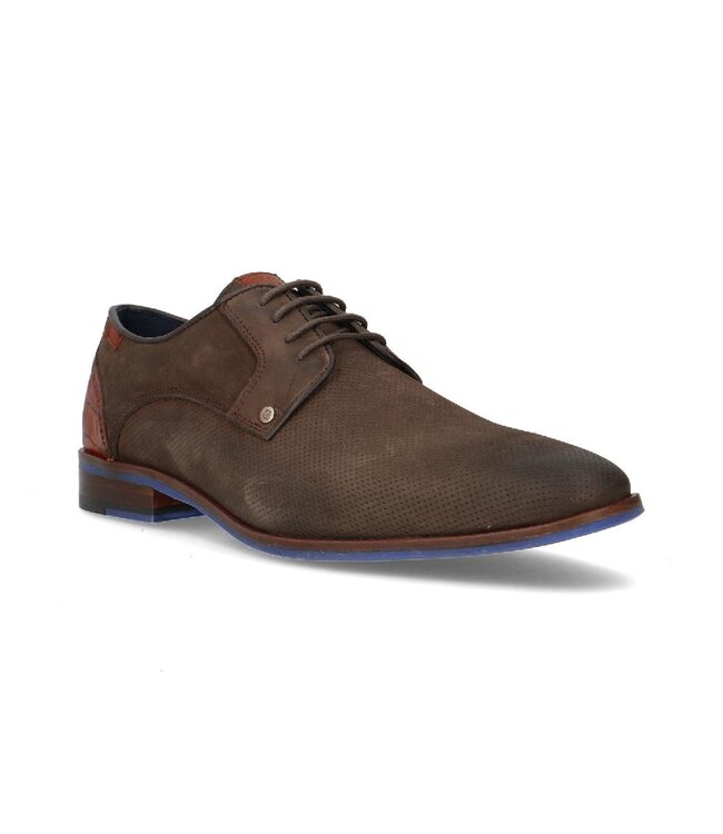 Berkelmans | Heren | Veterschoenen | Stone Nubuck Print ( 2510050362)