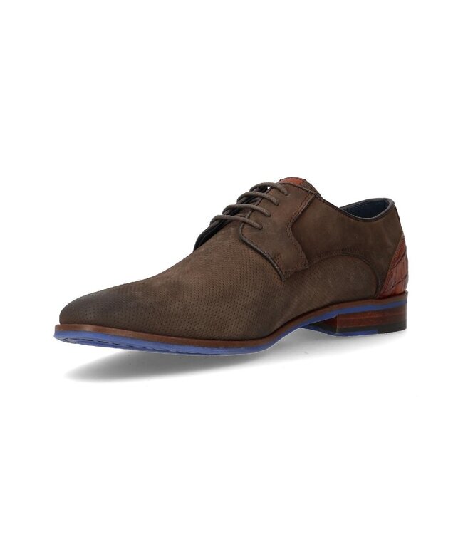 Berkelmans | Heren | Veterschoenen | Stone Nubuck Print ( 2510050362)