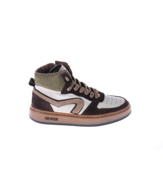 Hip Hip | Jongens | Sneakers | Donkerbruin Combi (H1803-254-28CO)