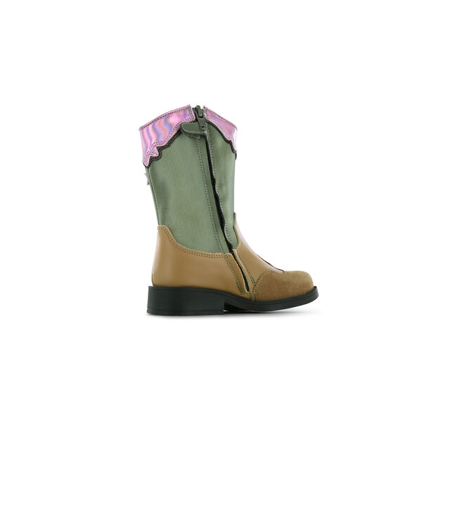 Shoesme | Meisjes | Western Boots | Cognac Green Pink (NW25W008-A)